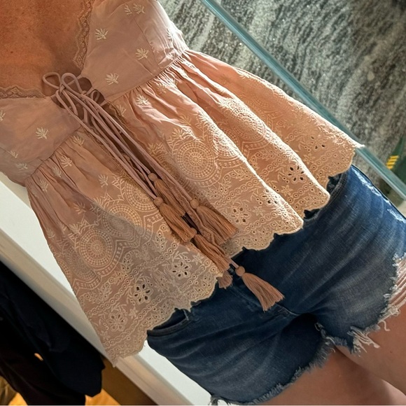 Free People tie front cami top - Picture 5 of 9